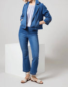 Lyssé Jade Stretch Tencel Flare Pant - Mid Wash