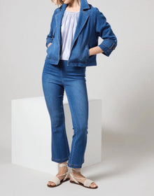 Lyssé Jade Stretch Tencel Flare Pant - Mid Wash