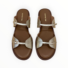 ALL BLACK Little Belt Sandal - Gold