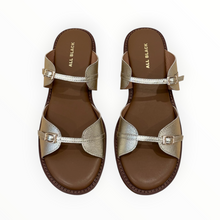 ALL BLACK Little Belt Sandal - Gold
