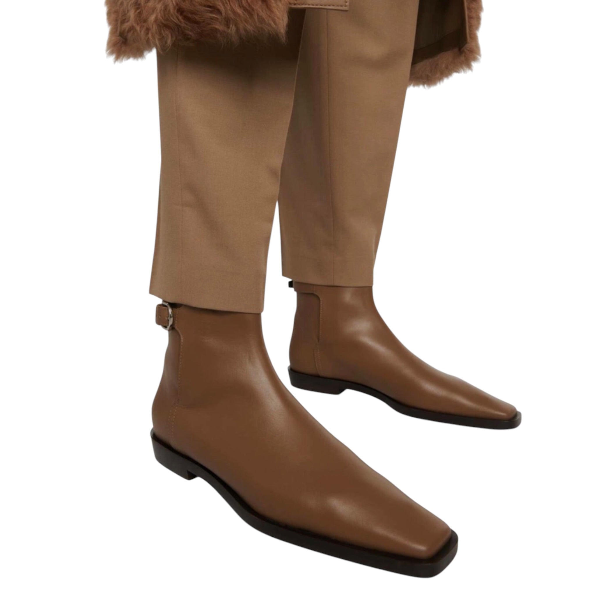 TOTÊME The Belted Boot - Biscuit