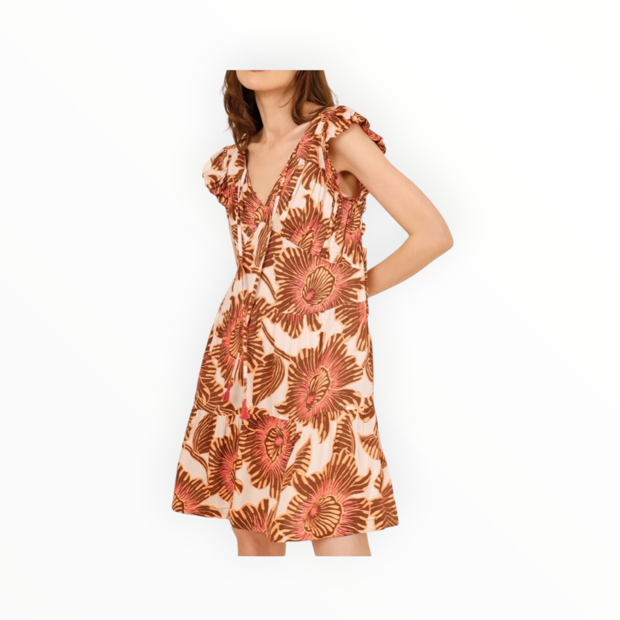 Omika Jacqueline Mini Dress - Cemile Fig