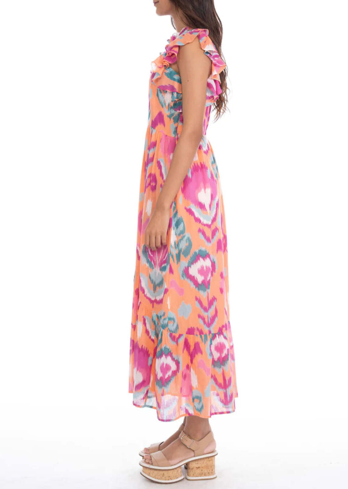 Banjanan Hannah Dress - Ikat Floral Spice
