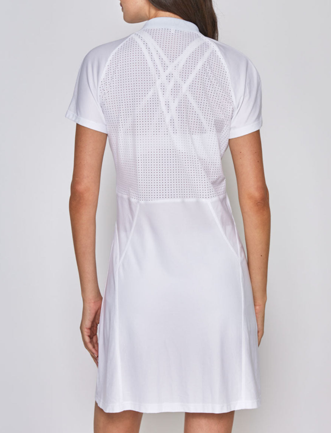 L'Etoile Sport Mesh Zip Performance Dress - White
