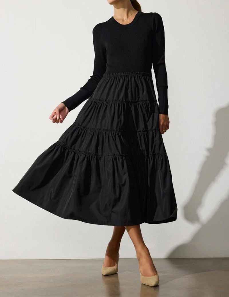 Brochu Walker Ava Tiered Dress - Black Onyx