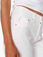 DL1961 Hepburn Wide Leg Mid Rise Ankle Jeans - White