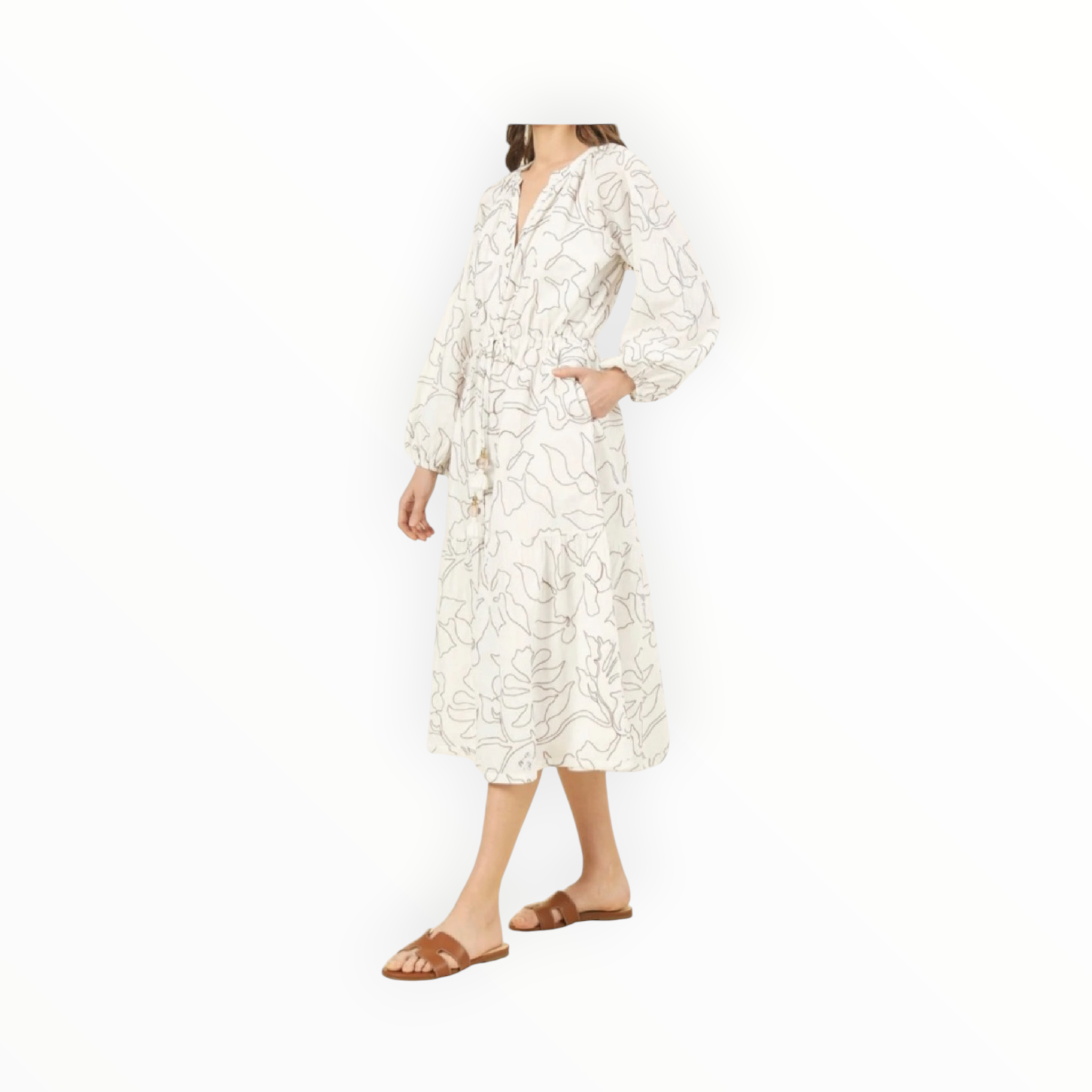 Omika Emerson Midi Dress - Uma Coconut