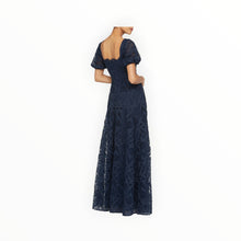 THEIA Dominique Puff Sleeve Gown - Odessey Grey