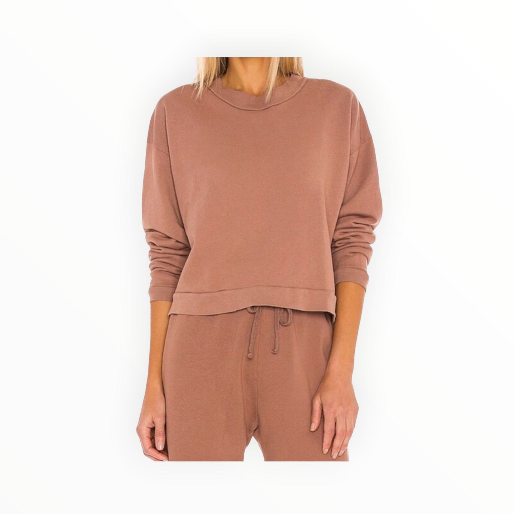LNA Cropped Sweatshirt - Clove