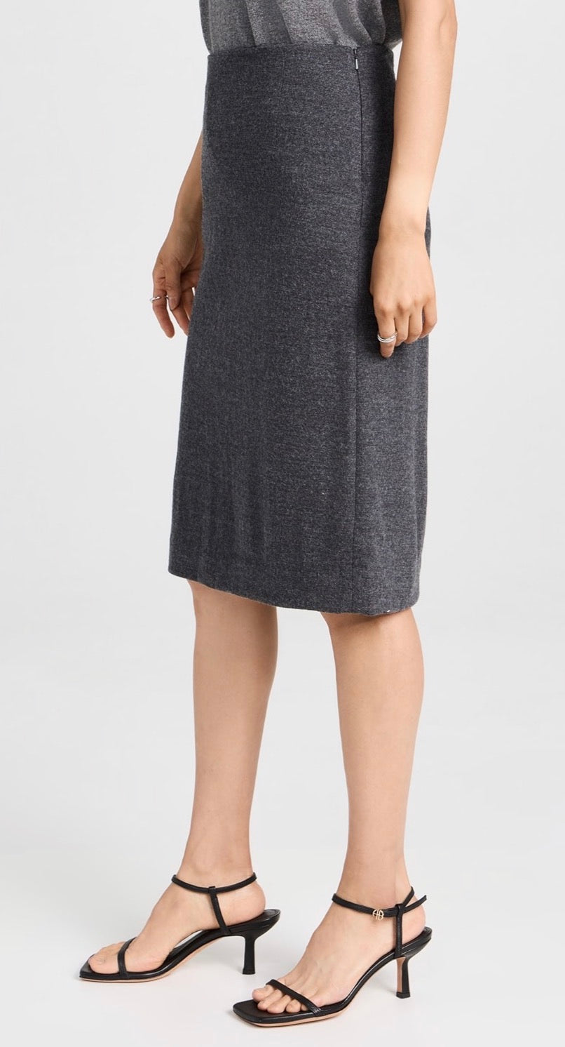 Vince Fitted Slip Skirt - Heather Charcoal