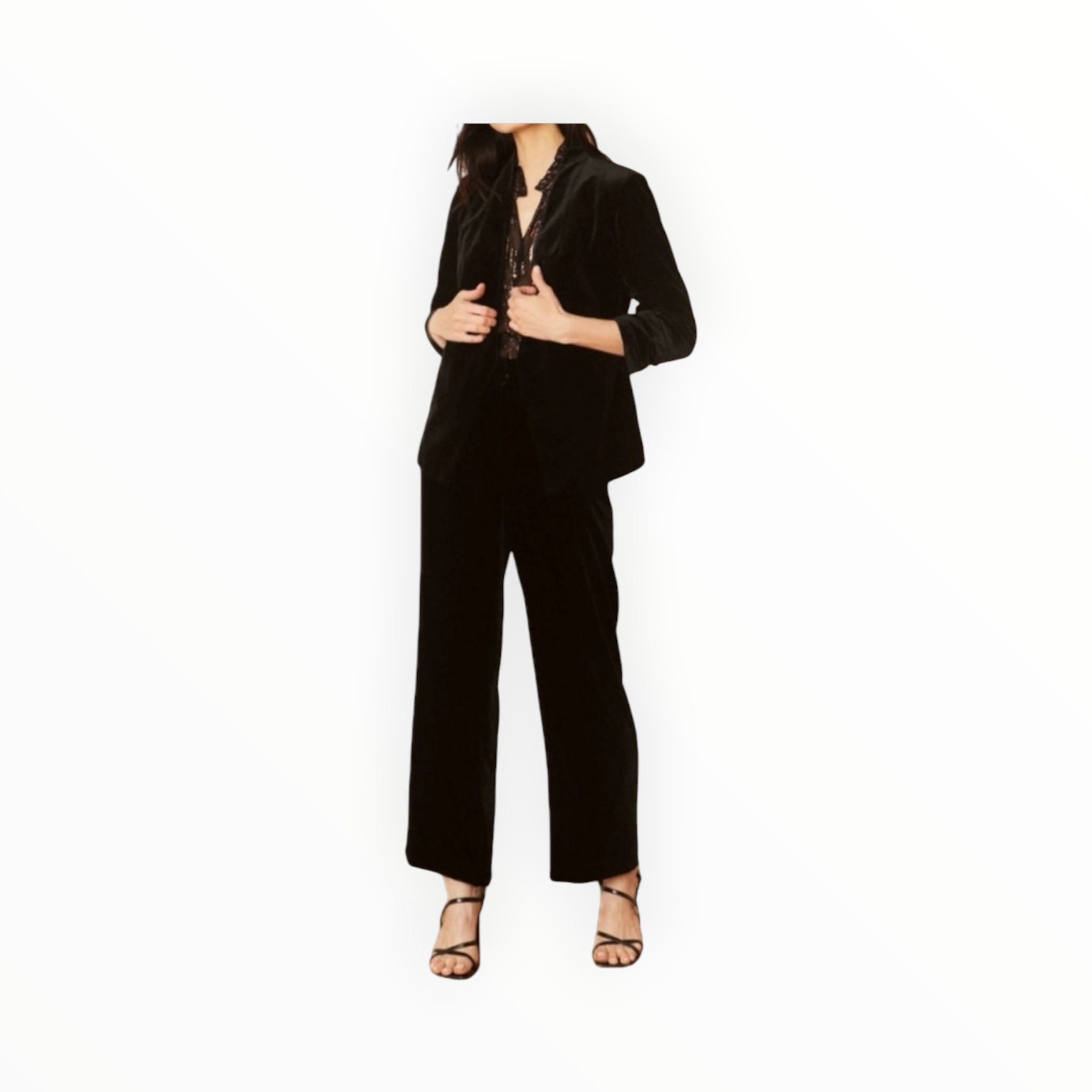 Caballero Haven Velvet Pant - Black