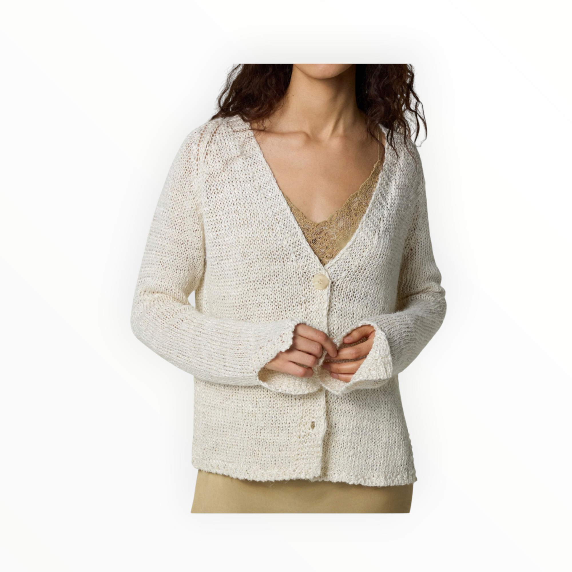 Scaglione Linen Cardigan - Milk