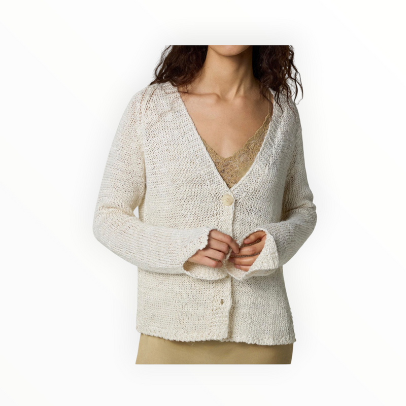 Scaglione Linen Cardigan - Milk