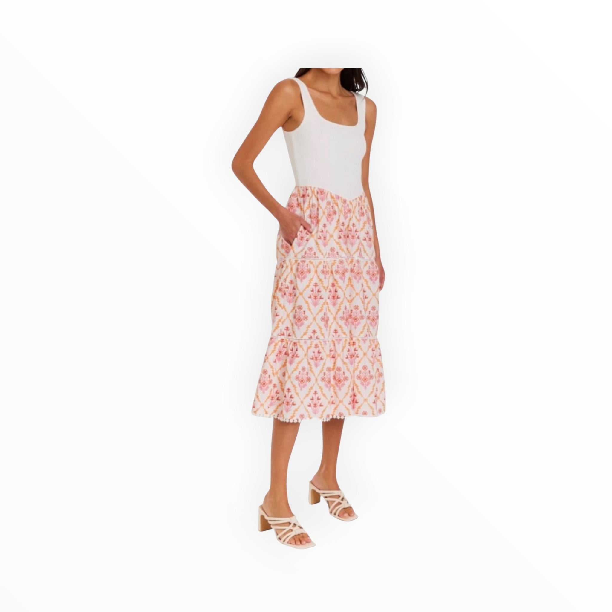 Allison New York Pink Cross Stich Giselle Dress
