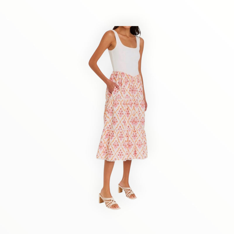 Allison New York Pink Cross Stich Giselle Dress