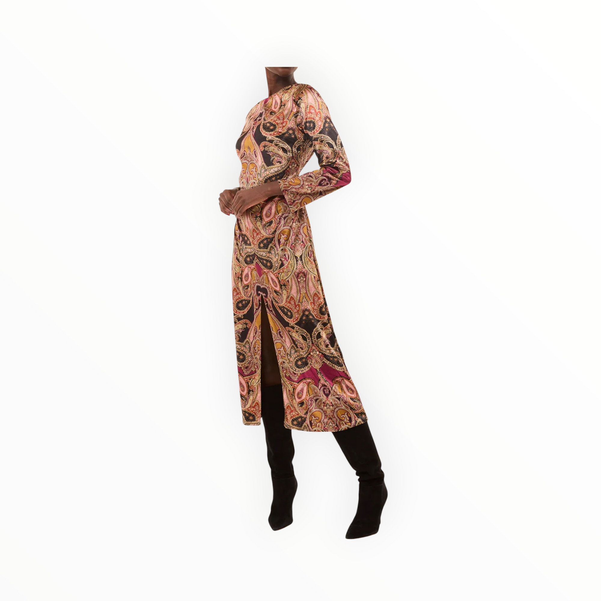 MISA Goldie Velvet Dress - Persian Paisley
