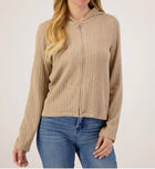 dylan Zip Hoodie - Light Brown