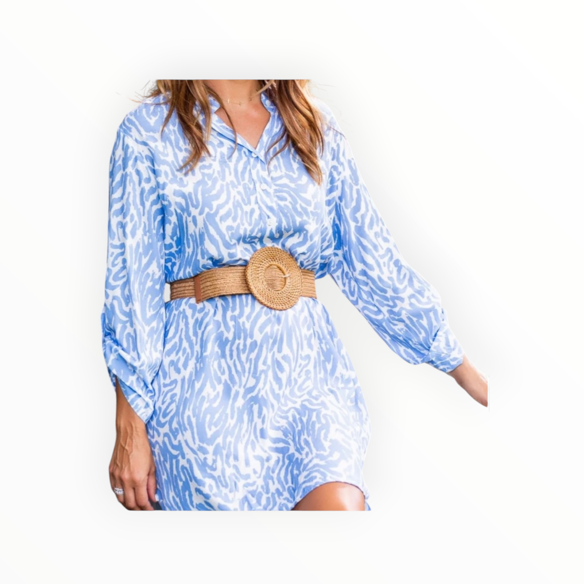 walker & wade Day Tripper Dress - Periwinkle Zebra