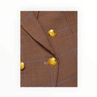 A.L.C. Chelsea Plaid Double-Breasted Blazer - Chestnut Multi