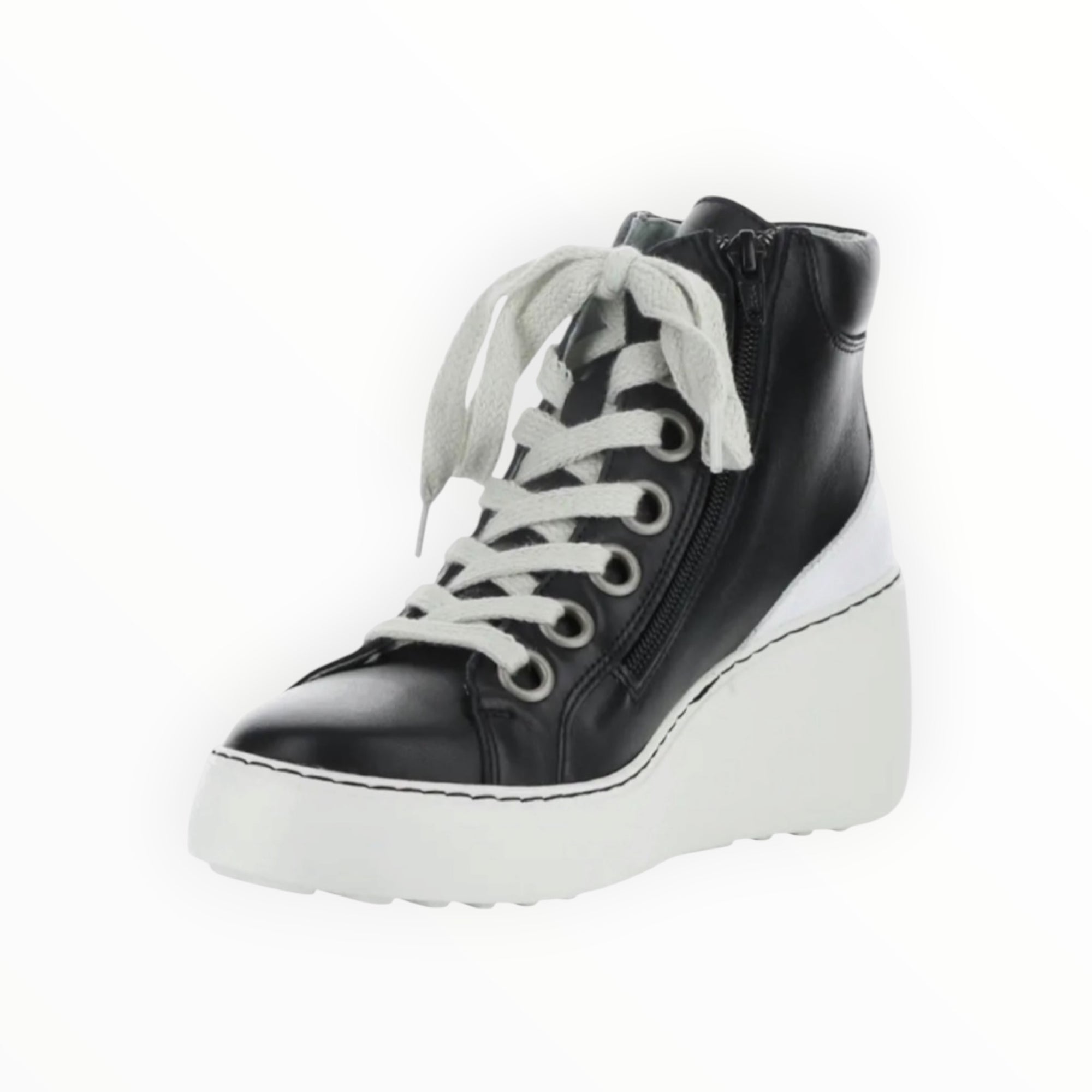 Fly London Dice Wedge Bootie - Black Dublin