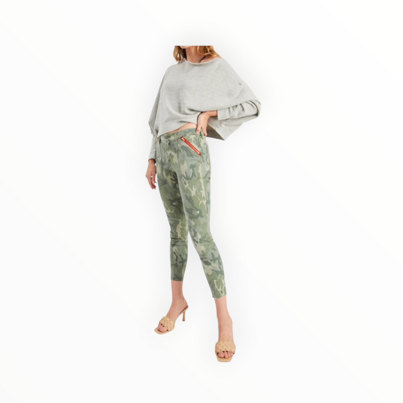 Etienne Marcel Chop Zipper Pocket Skinny - Camo Green