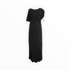 Gold Hawk Silvia Ruched Silk Dress - Black