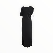 Gold Hawk Silvia Ruched Silk Dress - Black