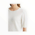 Margaret O'Leary Brushed Cashmere Tee - Chalk