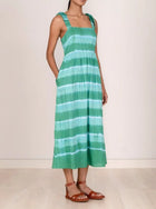 Banjanan Ginerva Dress - Hand Tie Dye Emerald