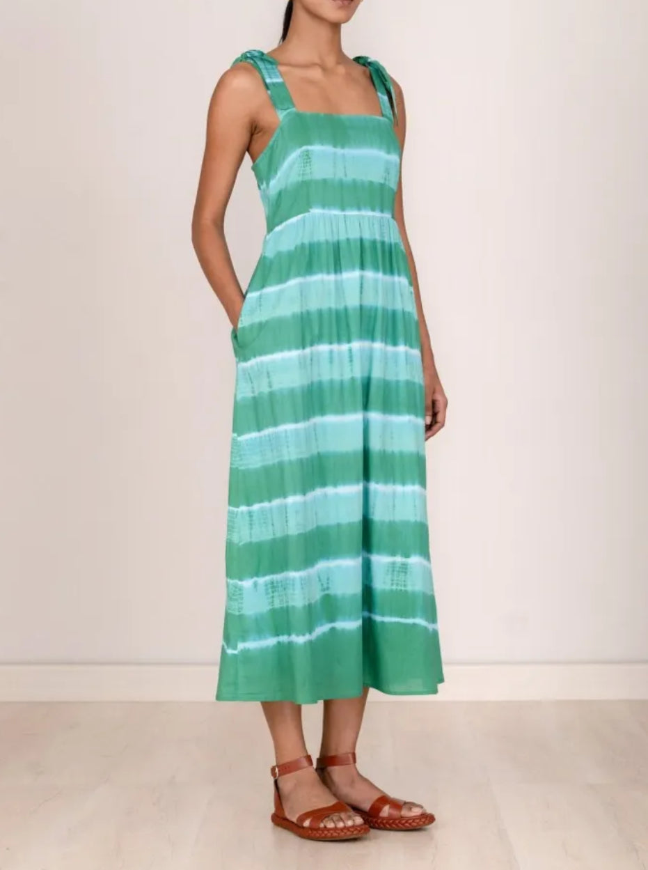 Banjanan Ginerva Dress - Hand Tie Dye Emerald