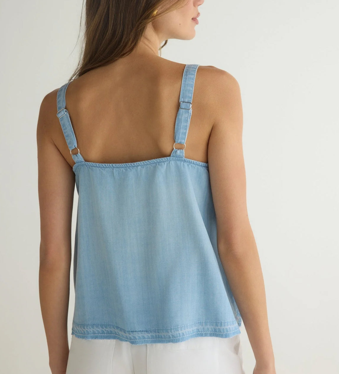 Bella Dahl Button Front Cami - Light Riviera Wash