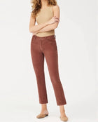 DL1961 Mara Straight Mid Rise Instasculpt Ankle - Copper