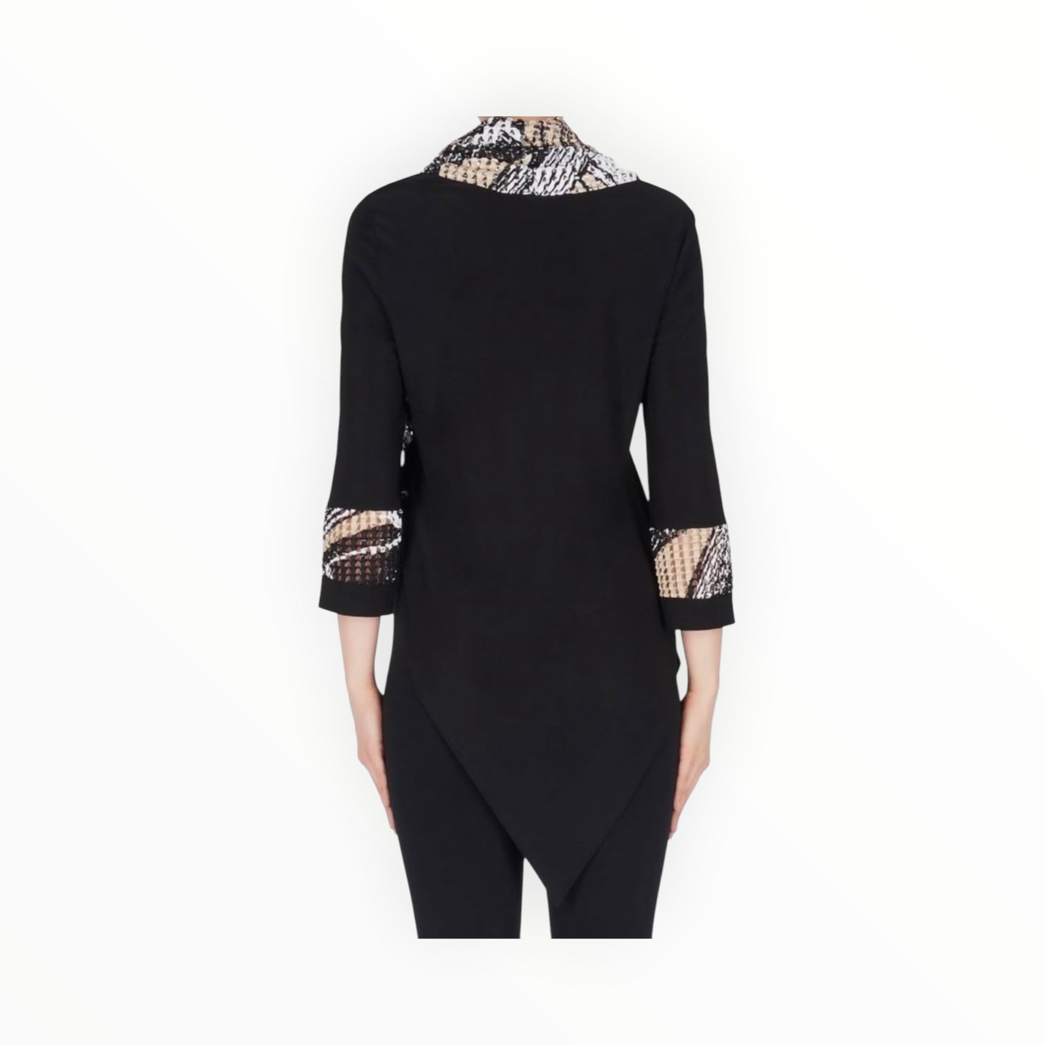 Joseph Ribkoff Tunic - Black/Beige