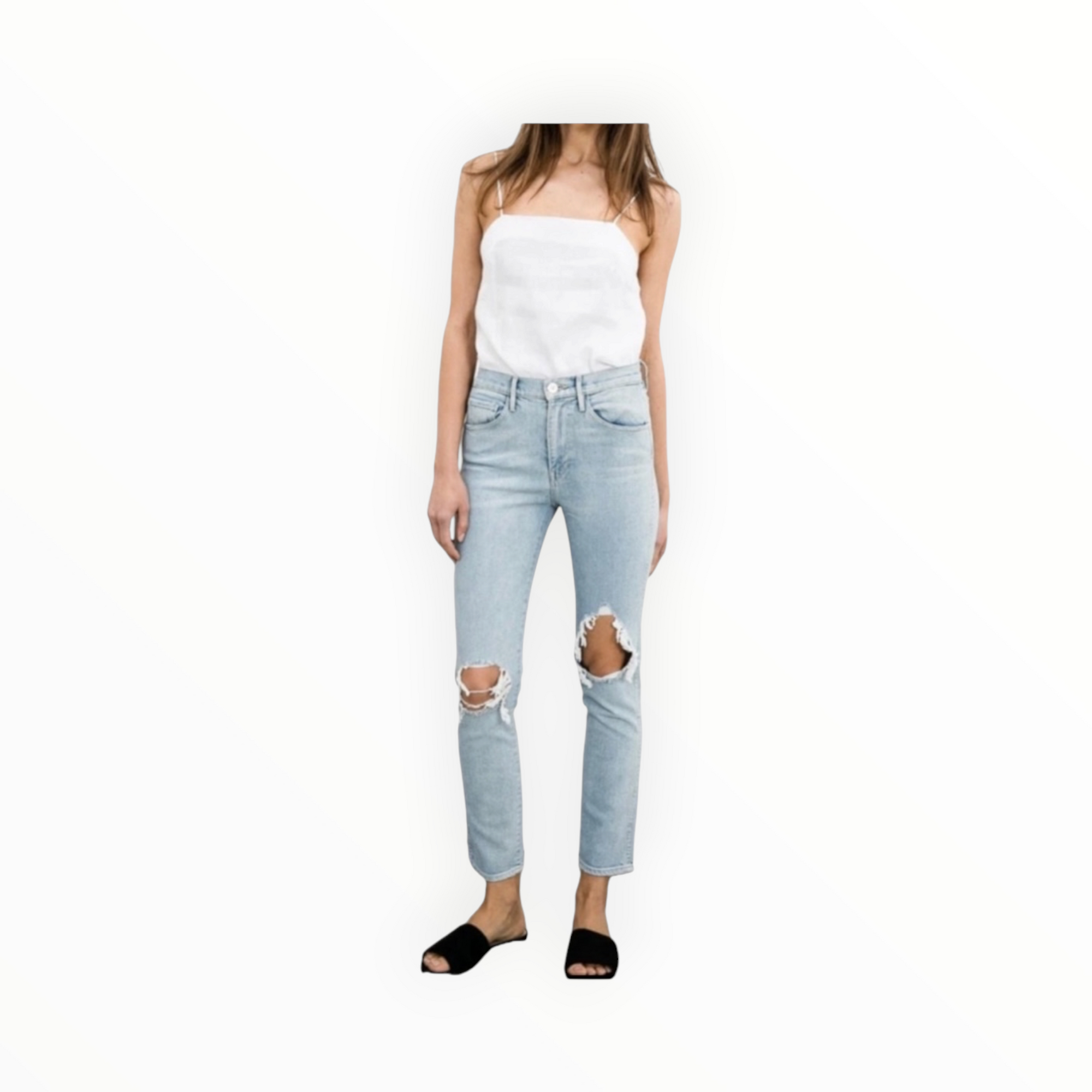 3x1 W3 Straight Authentic Distressed Jean - Mei