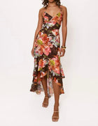 Hutch Royce Dress - Brown Vintage Upholstery Floral