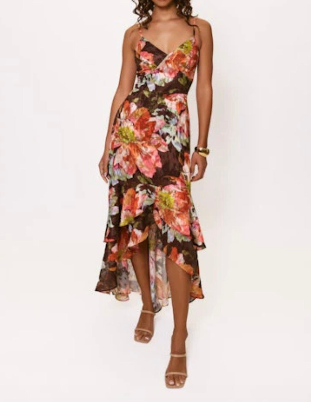 Hutch Royce Dress - Brown Vintage Upholstery Floral