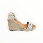 Pinaz Laser Cut Wedge Espadrille - White