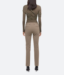 Helmut Lang Straight Slim Zip Pants - Taupe