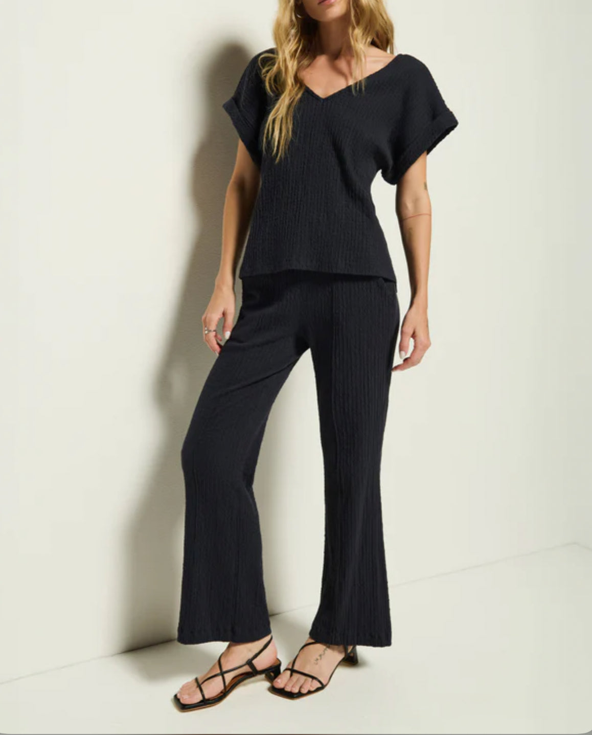 Nation Ltd Justine Knit Pant - Navy Night Sky