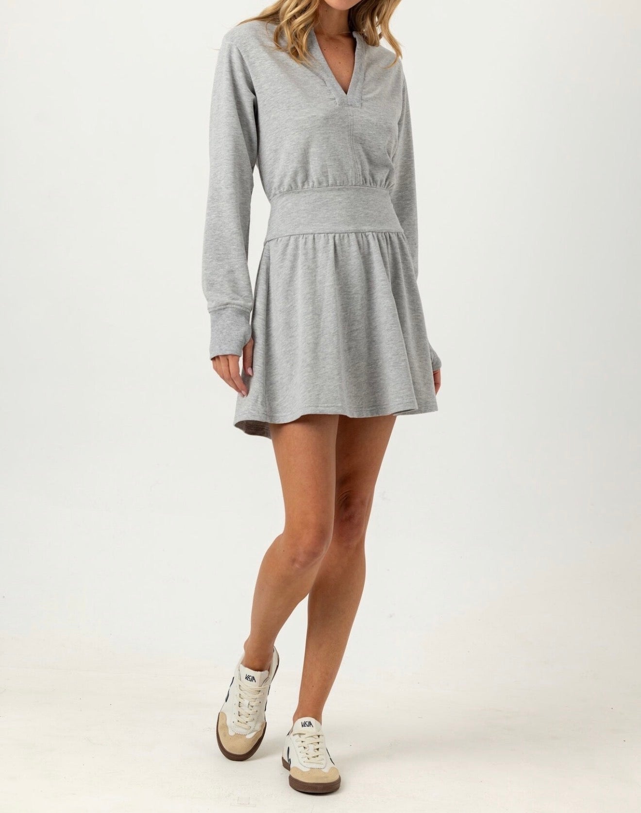 sundays Frida Dress - Heather Grey