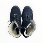 Lofina Lace Up Suede Boots W/Shearling Interior - Navy
