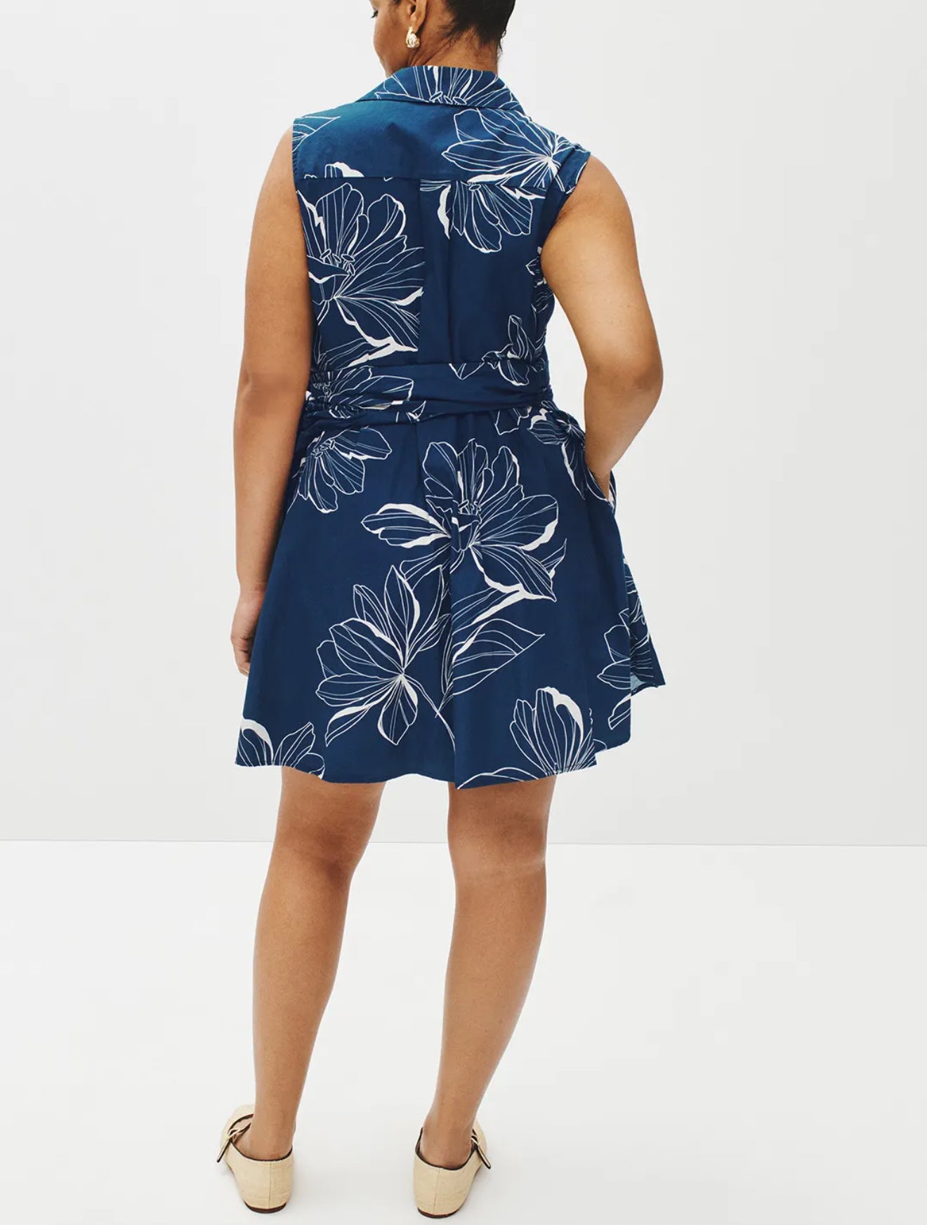 Hutch Biltmore Dress - Navy Block Print