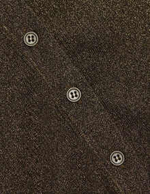 STAUD Craftsman One Shoulder Metallic Cardigan