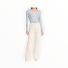 Sundry Vida Floral Henley - Oat Milk