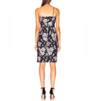 Michelle Mason Asymmetrical Dress - Midnight/Rose