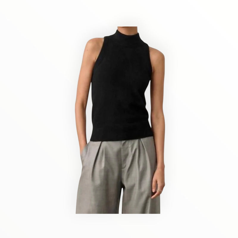 White + Warren Classic Tank - Black