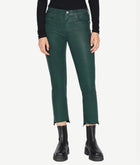 Frame Le High Straight Raw Stagger Coated Jean - Pine