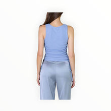 CRESCENT Valentina Ruched Top - Light Blue