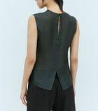 St. Agni Sheer Silk Gauze Top - Soot