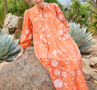 Matta Hamsa Garden Dress - Coral